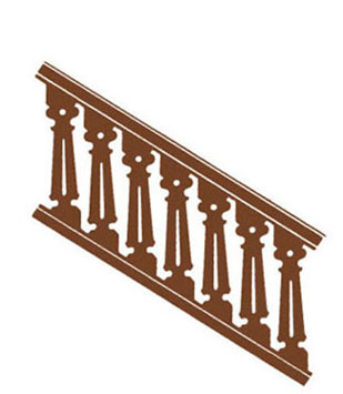 Dollhouse Miniature Pbl-3S Porch Baluster, Assembled. 2/Pk